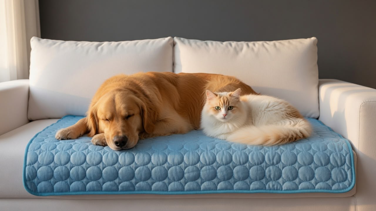 Arctic Paw Pets Cooling Blanket for Dogs & Cats – Breathable Self-Cooling Mat